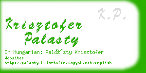 krisztofer palasty business card